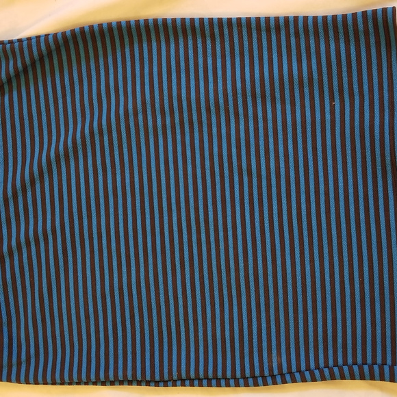 LuLaRoe Dresses & Skirts - LulaRoe M Cassie Stripe Blue Brown Plum